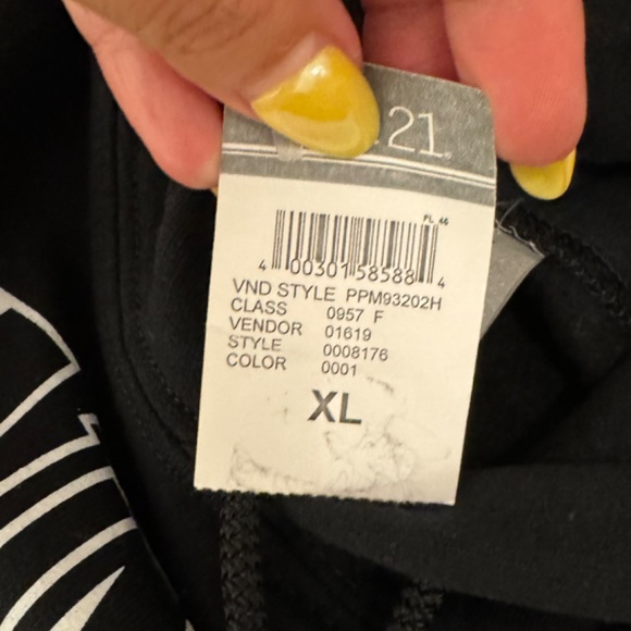 Rue21 Hoodie Black Red Cotton Fleece Unisex Men's Size Sweatshirt Vintage Design - Picture 4 of 5